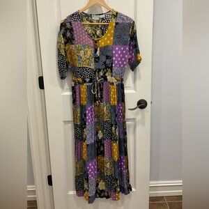 Bohemian Floral Midi Dress Size M